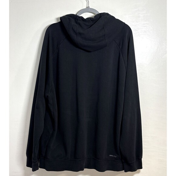 Jordan Mens Hoodie XL Black Cotton Blend Center Jumpman Logo Long Sleeve Pockets - Picture 2 of 7